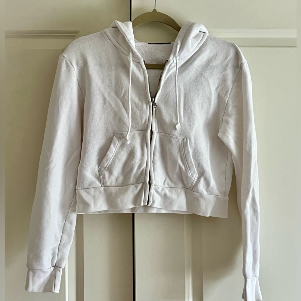 brandy melville cropped zip up